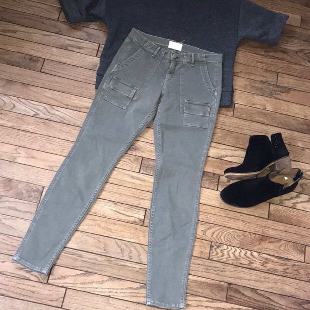 McGuire Olive Green Skinny Cargo Pants Size 27